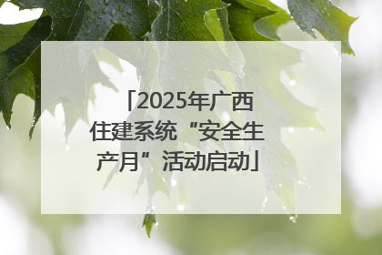 2025年广西住建系统“安全生产月”活动启动